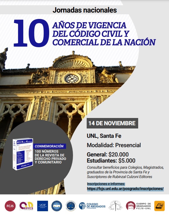 Jornadas Nacionales - 10 años de vigencia del Código Civil y Comercial de la Nación - 14/11/2025